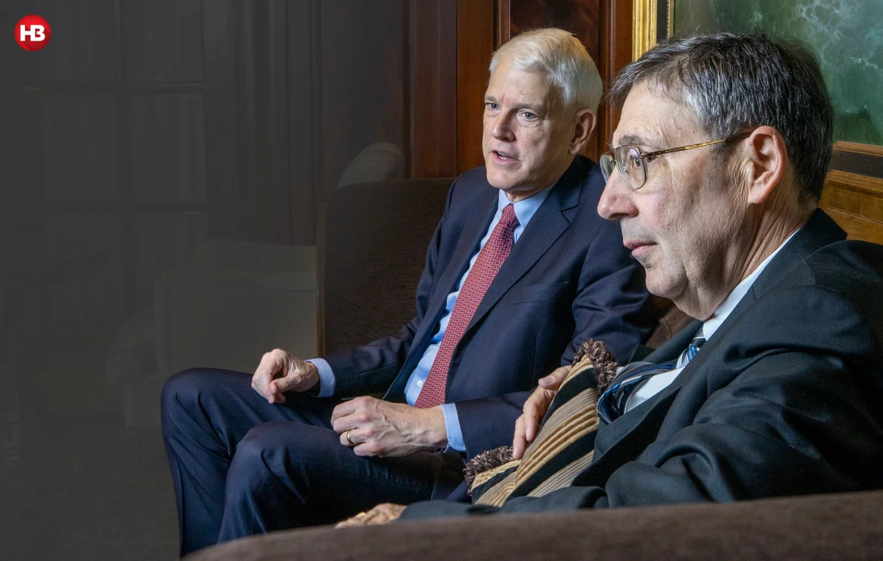 Стівен Пайфер (ліворуч) і Джон Гербст (праворуч) (Фото: Олександр Медведєв / НВ)