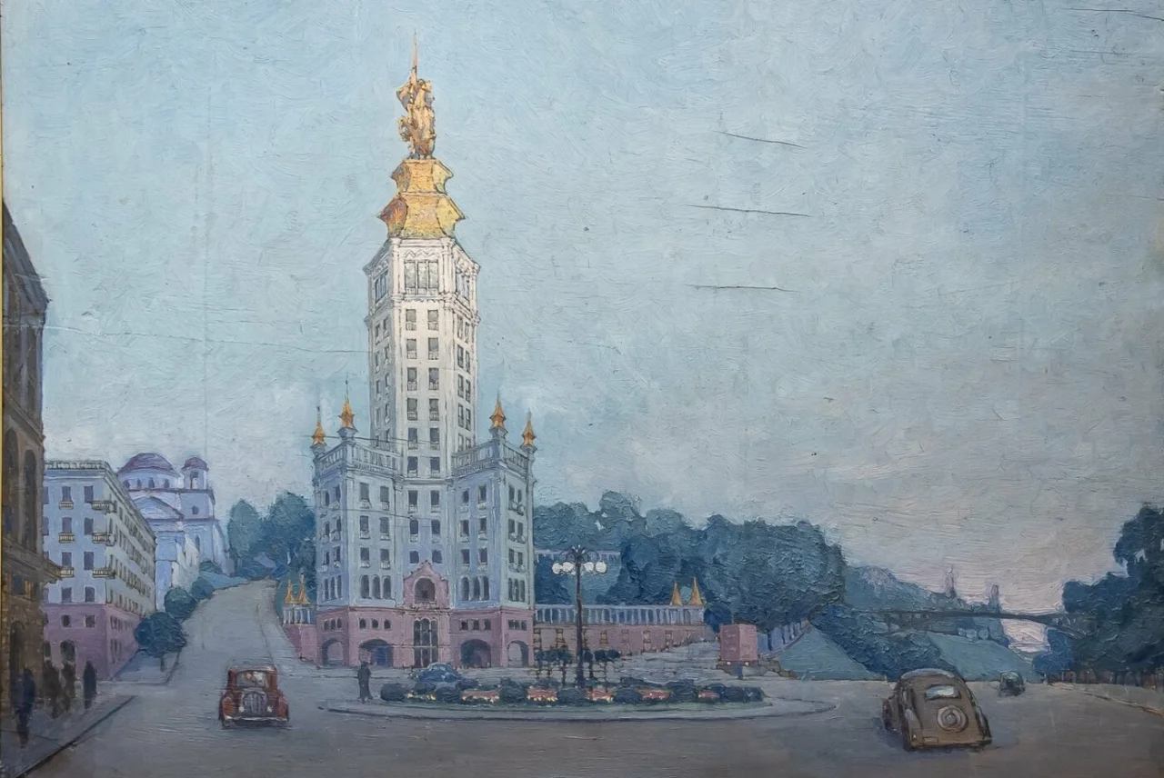 Проєкт будинку на місці сучасного Українського дому на Європейській площі, 1944 рік (Фото: Pragmatika media)