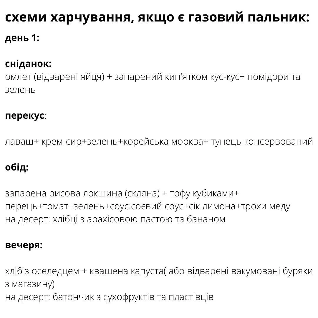 Що приготувати на газовому пальнику (Фото: Дієтолог Тетяна Лакуста)