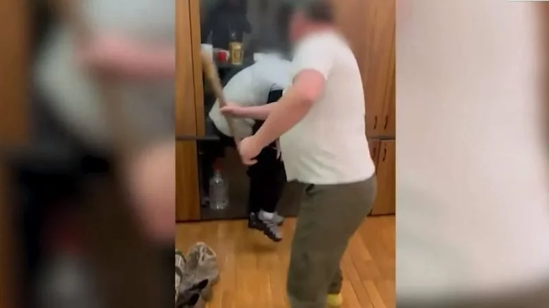 Скриншот з відео побиття