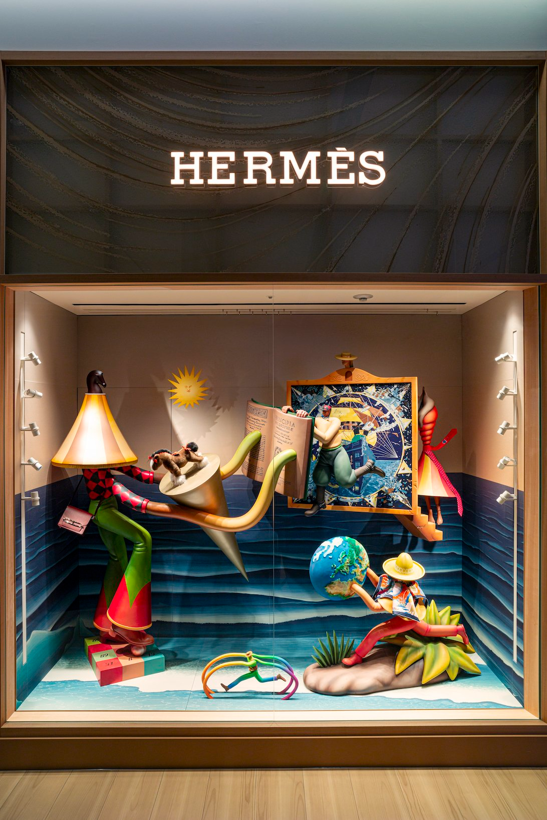 Ukrainian artist's works decorate Hermes store windows in Japan