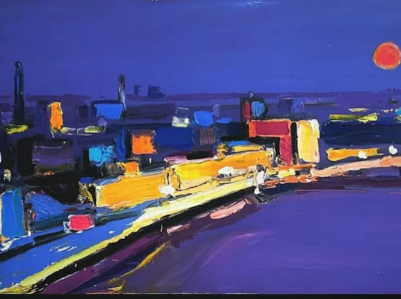 Картина Ганни Криволап з експозиції виставки «Київ у кольорах війни» (Фото: Дом Майстер Клас)