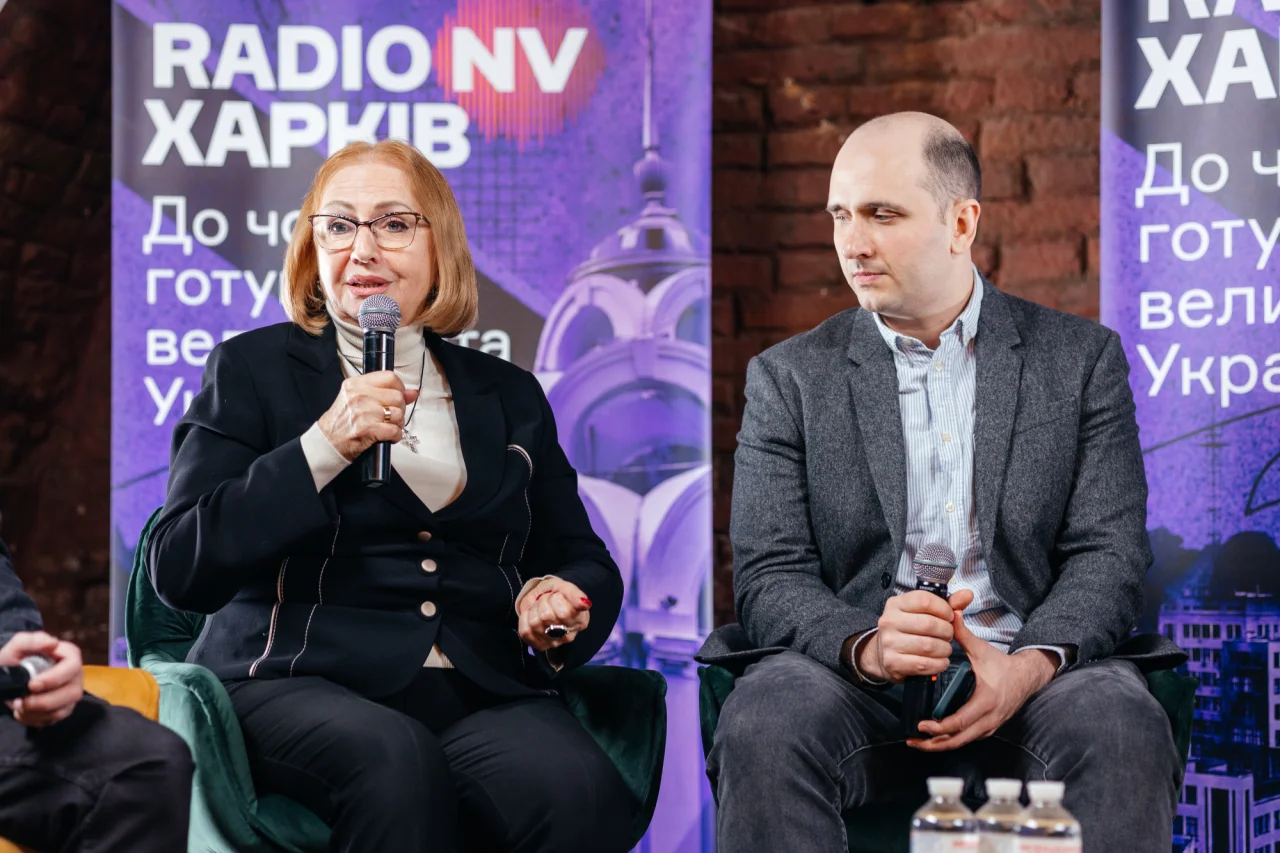 Світлана Горбунова-Рубан, заступниця Харківського міського голови, Олексій Тарасов, головний редактор Radio NV (Фото: NV)