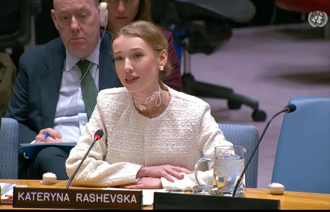 Юристка Регіонального центру прав людини бере участь у надзвичайному засіданні Ради Безпеки ООН (Фото: ООН)