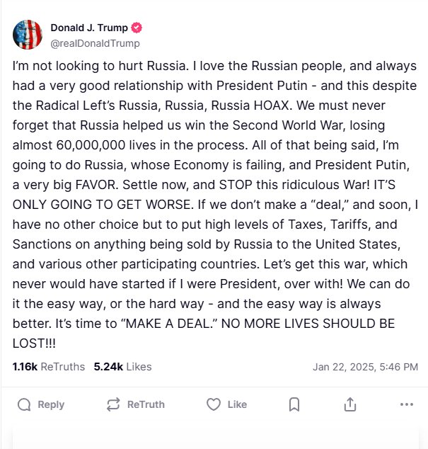 Donald J. Trump / truthsocial.com