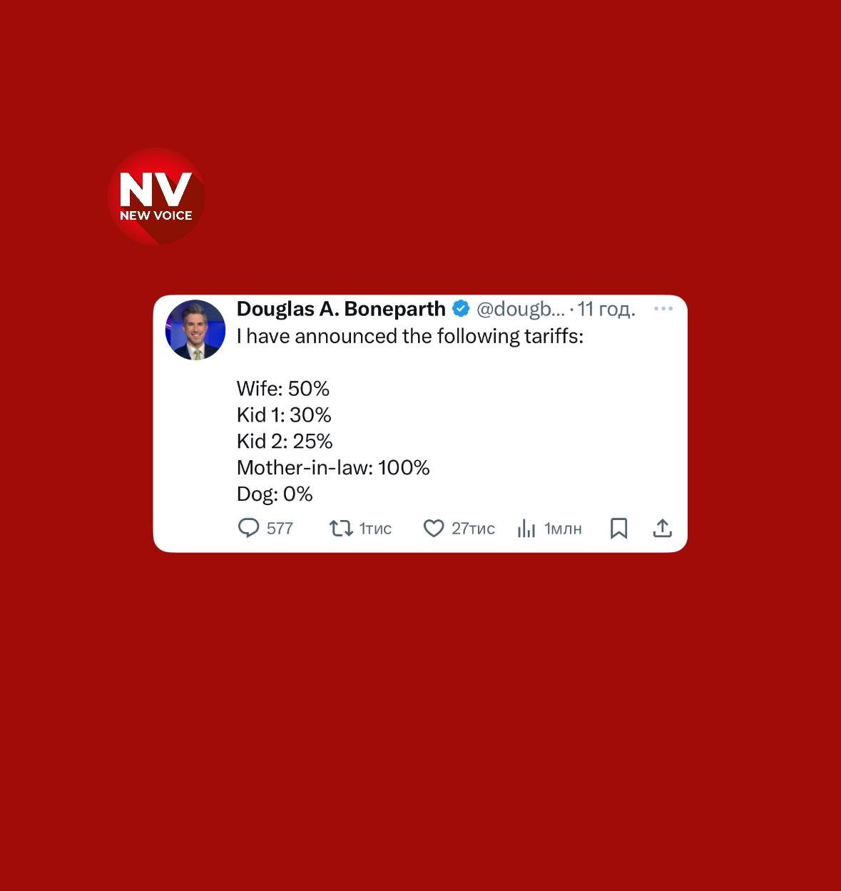 Американський чиновник глузує з Трампа (Фото: Douglas A. Boneparth/Х)