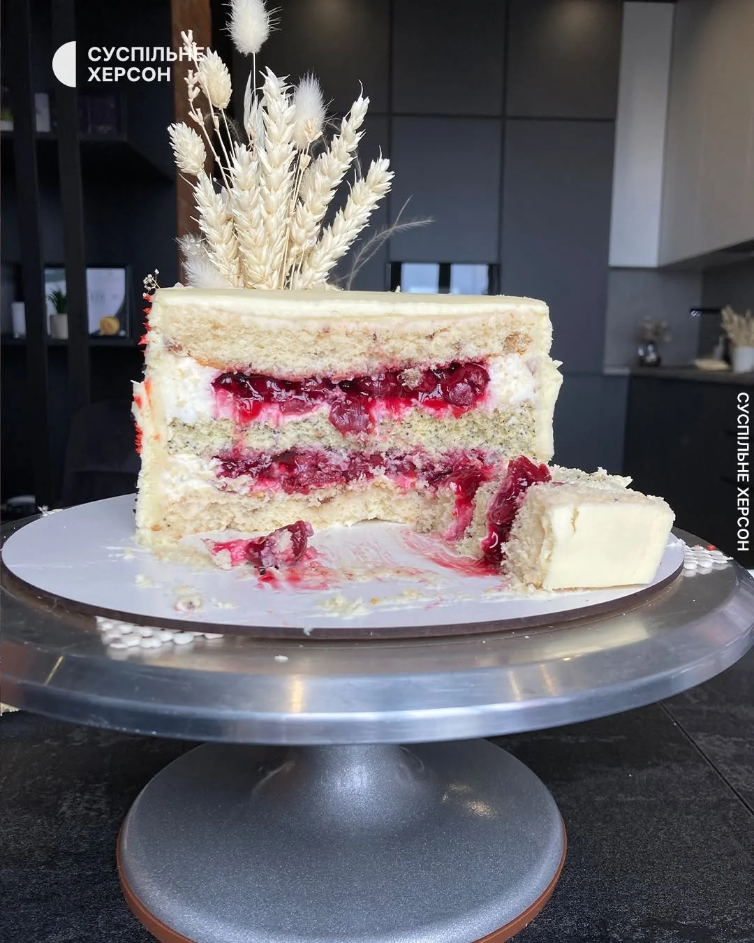 Торт Чорнобаївка від Олени Рустамової у Розрізі (Фото: instagram/suspilne.kherson)