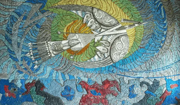 Панно Боривітер художниці Алли Горської, Маріуполь, ресторан Україна, 1967 рік (Фото: svarga.ua)