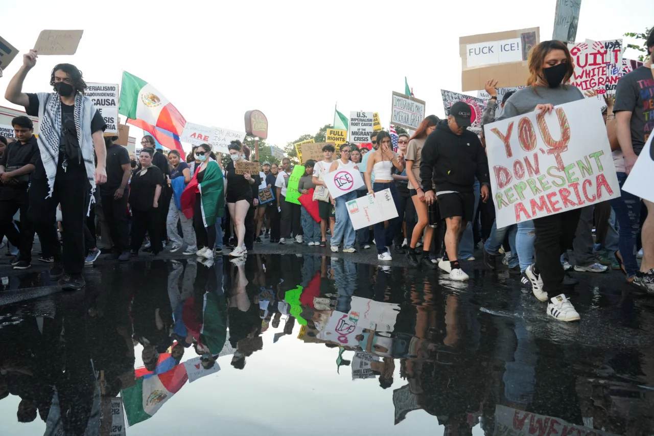 Протест в Атланте, 10 июня 2025 (Фото: REUTERS/Megan Varner)