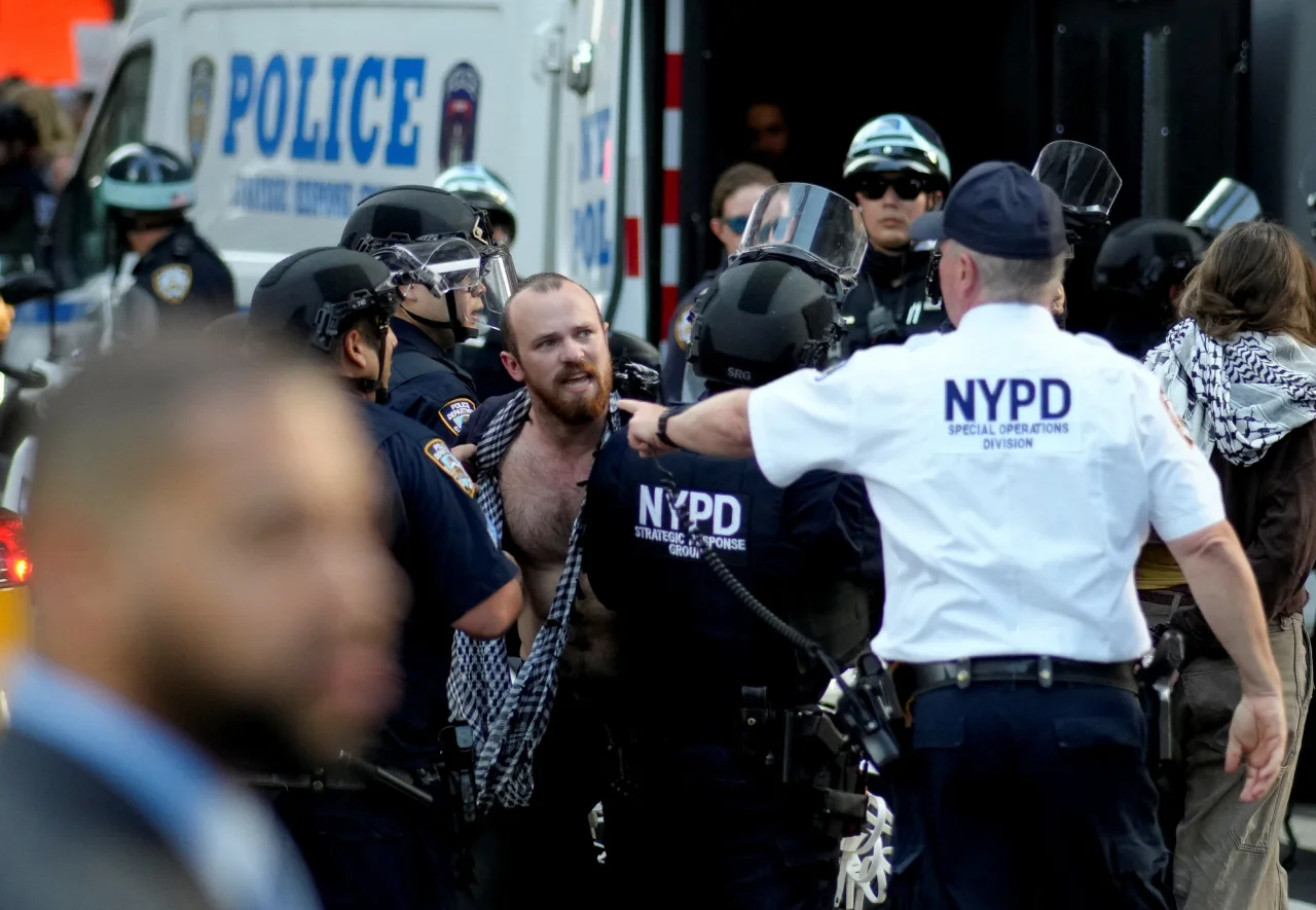 Задержание протестующих в Нью-Йорке, 10 июня 2025 (Фото: REUTERS/Eduardo Munoz)