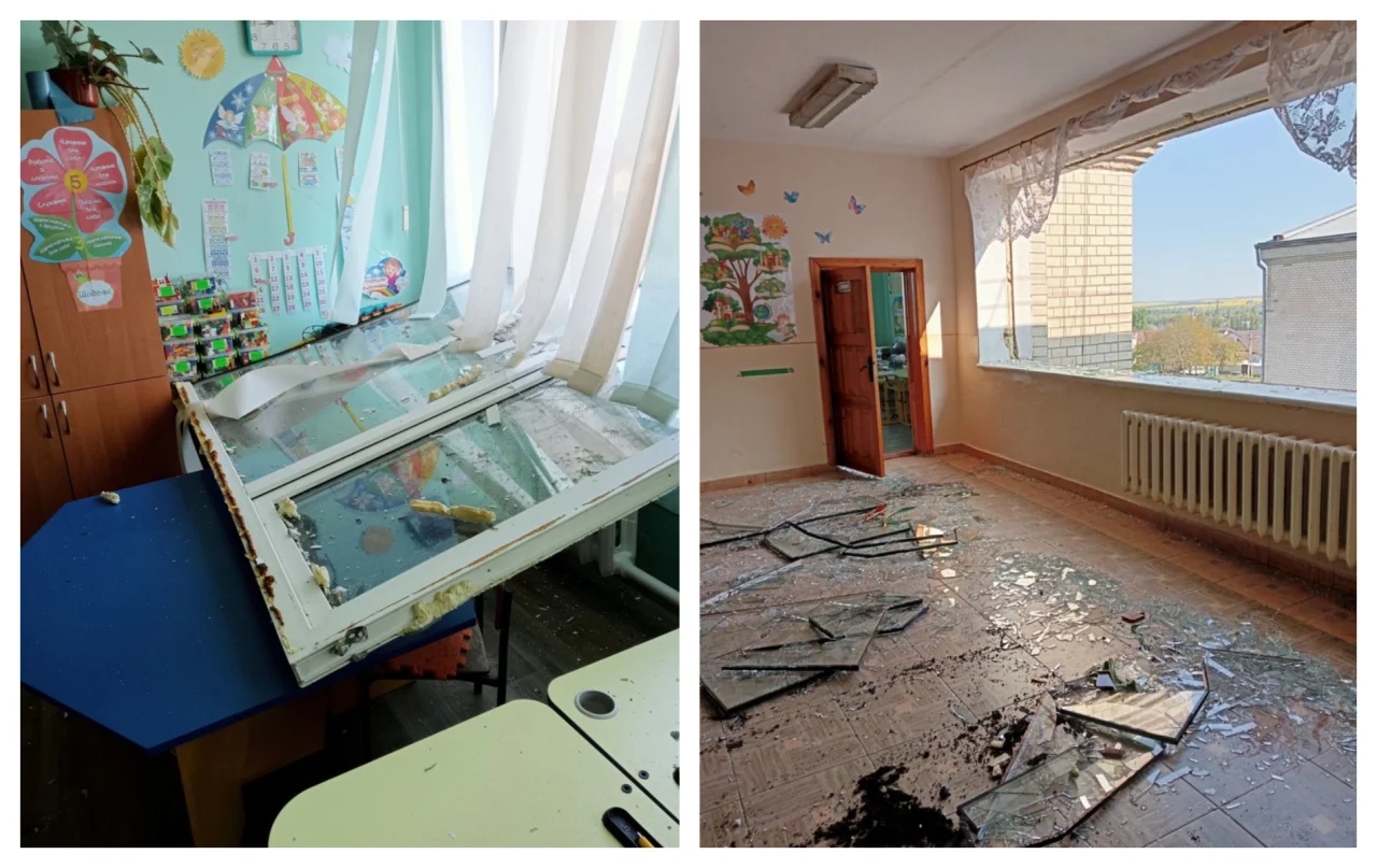 Пошкоджений війною ліцей у Хмельницькому