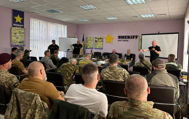 Лекционный зал SHERIFF Demining. Теоретические занятия для ветеранов. Май 2025 г. (Фото: SHERIFF)