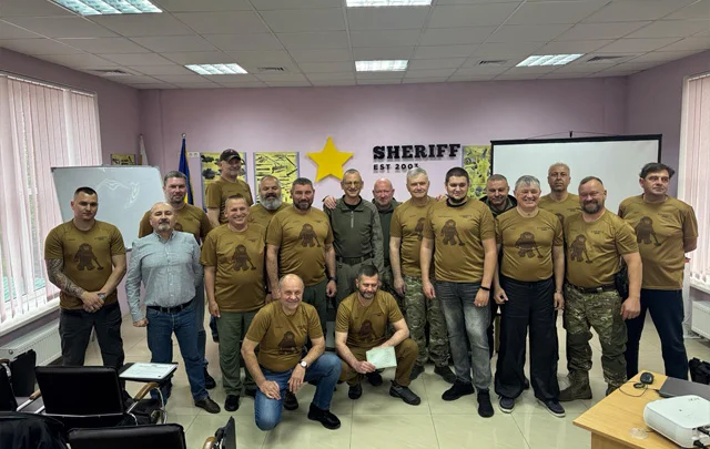Первая группа ветеранов слушателей курса сапер (гуманитарного разминирования) в SHERIFF Demining. Июнь 2025г. (Фото: SHERIFF)