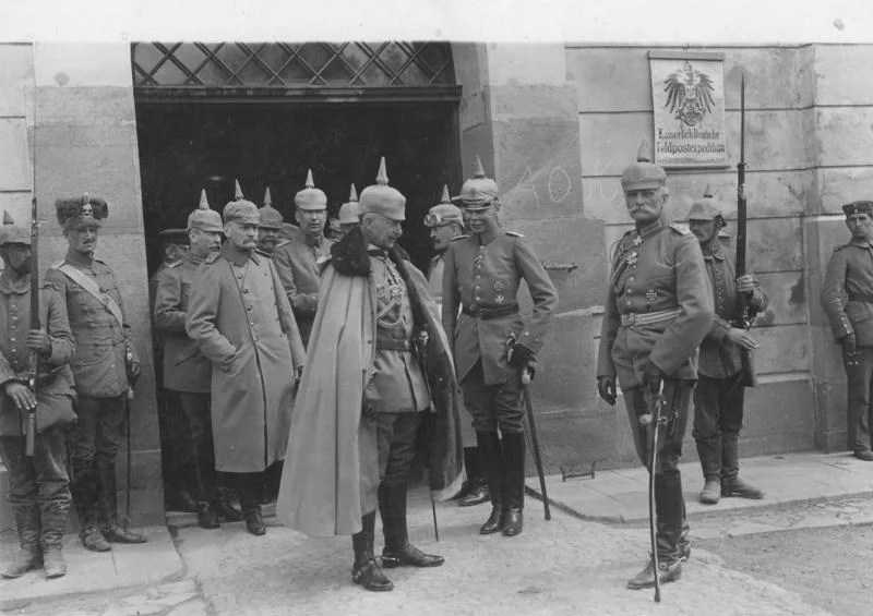 Кайзер Немецкой империи Вильгельм II и Август фон Макензен во время планирования Горлицкой операции, 1915 год (Фото: Бундесаркив)