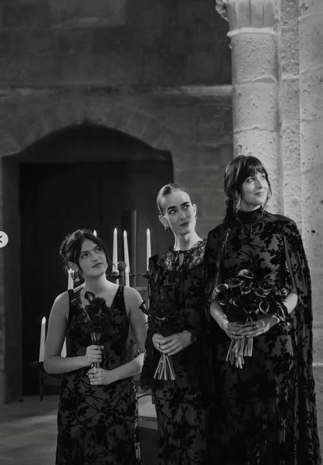 Дакота Джонсон із подружками нареченої (Фото: instagram.com/stellabanderasgriffith)