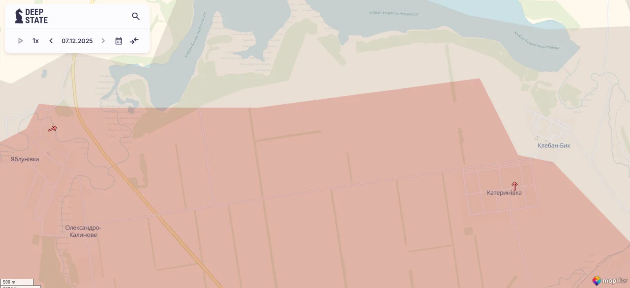 Фрагмент карты DeepState