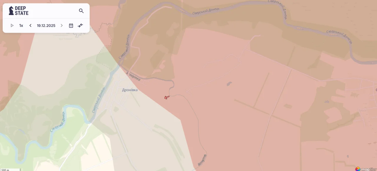 Фрагмент карты DeepState