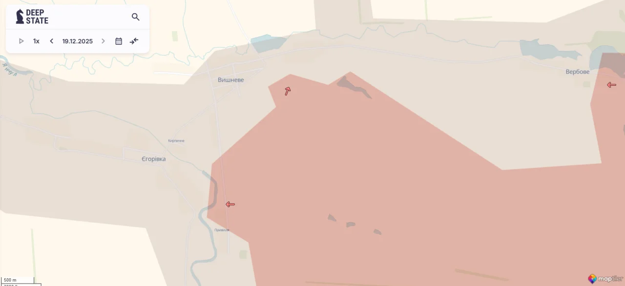 Фрагмент карты DeepState