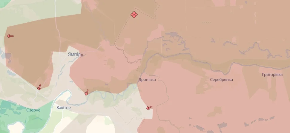 Фрагмент карты DeepState