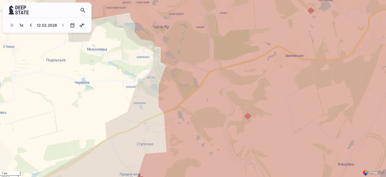 Фрагмент карты DeepState