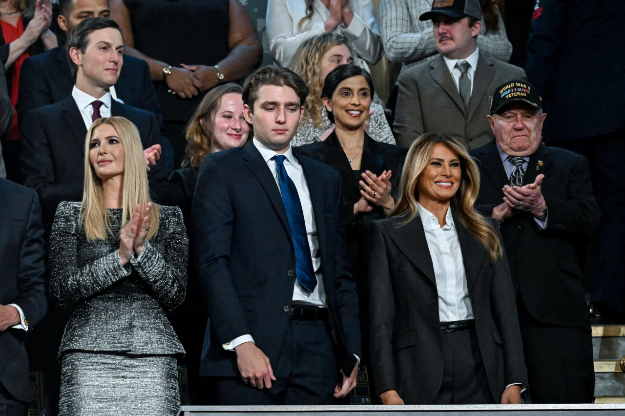 Иванка Трамп, Бэррон Трамп и первая леди Мелания Трамп (Фото: REUTERS/Kevin Lamarque)