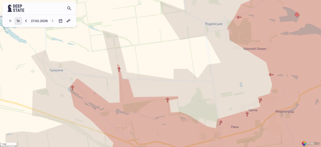 Фрагмент карты DeepState