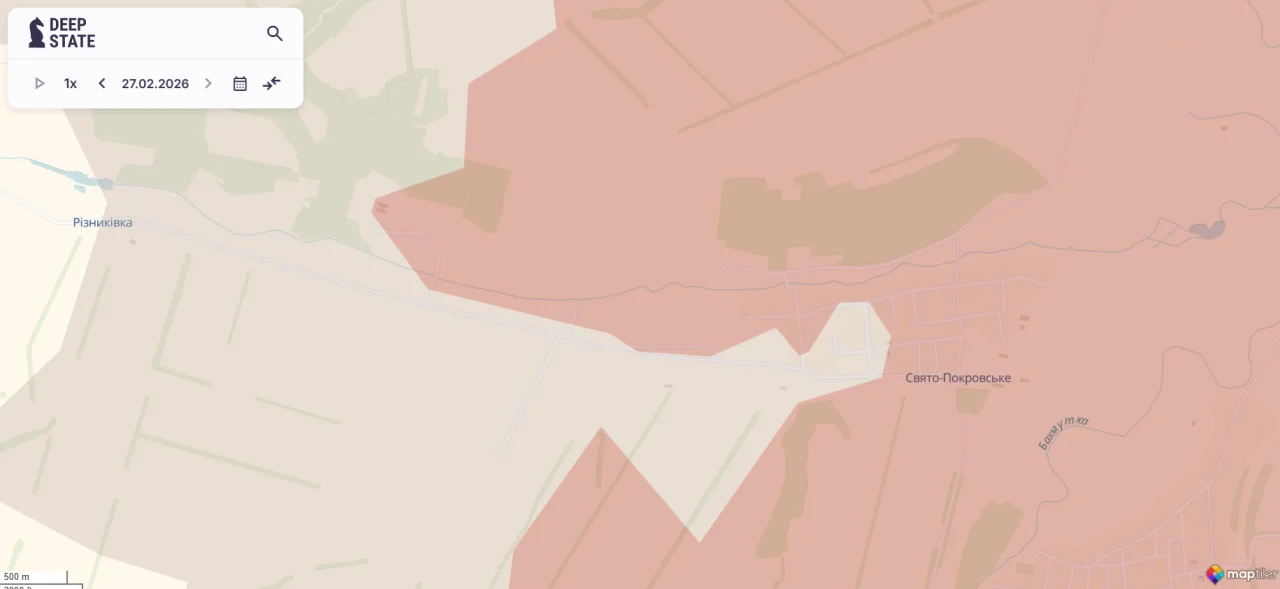 Фрагмент карты DeepState