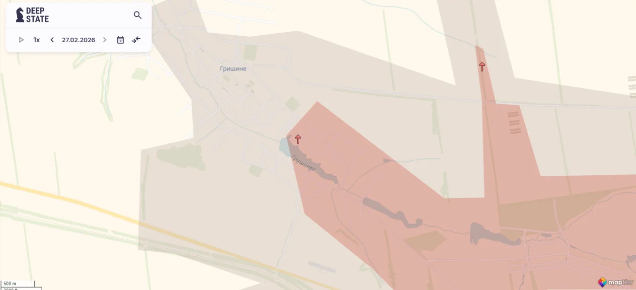 Фрагмент карты DeepState