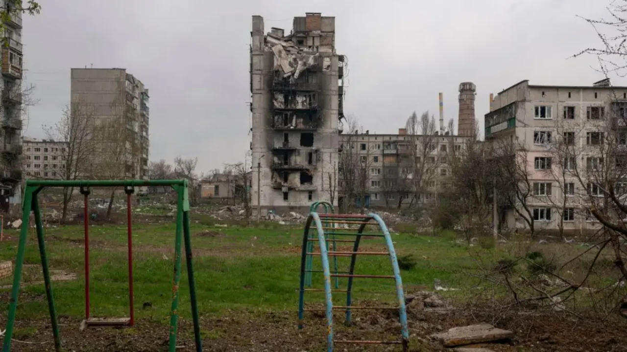Рідне місто Каріни - Бахмут - повністю зруйноване, фото 2023 року (Фото: ВВС)