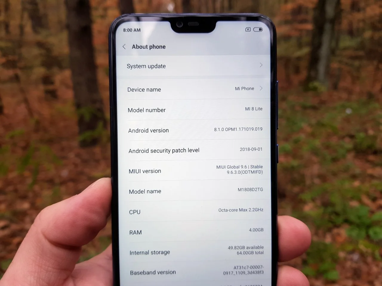 Обзор смартфона Xiaomi Mi 8 Lite